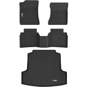 Floor Mats & Cargo Liner for Nissan Altima 2025 2024 2023 2022 2021 2020 2019,1st 2nd Row with Trunk Mat,TPE All Weather Protection Slush Floor Liner Black