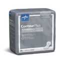 Medline ContourPlus Bladder Pads, Women & Men, Discreet, Long Length, Incontinence, Overnight, Postpartum, Leaks, Ultimate Absorbency, 8x17, 168-Count