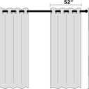 PrinceDeco 100% Blackout Curtains for Bedroom 63 Inches Long 2 Panels Set Anti-Rust Grommet Room Darkening Curtains & Drapes Linen Textured Window Treatment Drapes with White Liner, Grey