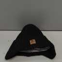 Baby Beanie Fleece Lined Toddler Winter Hat with Ear Flaps Little Girls Boys Warm Hats Cute Beanies for Kids (6-24 Months, Black)