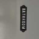 Bathroom Signs Decorative Cast Iron Retro Metal Door Plaque Women Men Farmhouse Cute Decoration for Restroom Home Decor Wall Art Decor for Office Shop Hotel Bar Restaurant, 4.92 x 1.38, Black