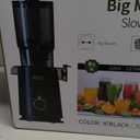 Wide Mouth Feed Chute with Self Feeding Hands-Free Design - Cold Press Juicer for Vegetables and Fruits