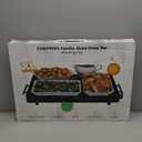 Chefman Electric Warming Tray with Adjustable Temperature Control, Perfect For Buffets, Restaurants, Parties, Events, and Home Dinners, Large 21 x 16 Glass-Top Surface Keeps Food Hot  Black