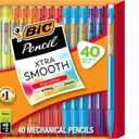 BIC Xtra Smooth Bright Edition Mechanical Pencils, 0.7 mm Medium Point, Refillable and Retractable, 40-Count