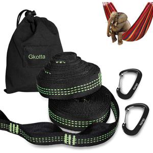 Hammock Straps, Hammock Tree Straps Lightweight Set of Two 10FT Long 32 Adjustable Loops Total with 2 Carabiners Holds up to 1000 Lbs Each Strap