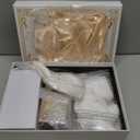 Shyyween 15 Pcs Birthday Gifts for Women Robe Sets for Women Spa Basket Set Graduation Gifts Bath Robe Make up Brushes Scented Candle Fluffy Socks Coffee Cup for Mom Nurse Girlfriend Wife(Champagne)