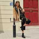 IDIFU IN3 Ankle Boots for Women Square Toe Short Heeled Booties GoGo Chunky Block Heel Dress Boots Comfortable Fashion Cute Fall Booties (Black)