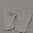 White Cotton Wrist Length Slip-On Gloves