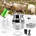 14L Goat Milking Machine, Rechargeable Battery Adjustable Pulse Vacuum Electric Goat Milking Machine,Portable Milking Machine,Individual Pulsation Adjustment, Udder Protection
