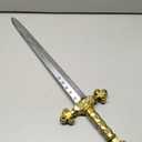 Crusader Knight Toy Sword,27.5" Plastics Sword Medieval Warrior Costume Accessories for Halloween Cosplay LARP,Props