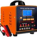 SolaMr 12V 24V Heavy Duty Car Battery Charger, 0-20A Automatic Trickle Charger for Car Truck Motorcycle RV Lawn Mower, Auto Smart Deep Cycle Battery Maintainer for AGM Lead Acid Batteries, Metal Case