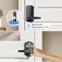 TEEHO TE004 Keyless Entry Keypad Door Lock with Handle - Smart Digital Electronic Lock for Interior Door with Anti-Peeping, Auto Lock & Passage Mode - Easy Installation - Matte Black