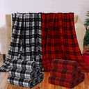 Preboun 24 Pack Bulk Christmas Soft Fleece Blankets 50 x 60 Inch Bulk Warm Lightweight Fleece Throw Blankets for Pet Bed Sofa Couch Office Wedding Gifts Travel (Striped Plaid)