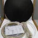 Garden 4 you Nesting Coffee Table, 23.6" Round Coffee Table Set of 2, Wooden Nesting Table Set with Metal Frame, Side Tables for Living Room Bedroom Balcony, Black