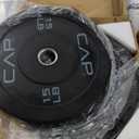 CAP Barbell Rubber Olympic Bumper Plate | Multiple Options/Colors (15lbs - Pair)