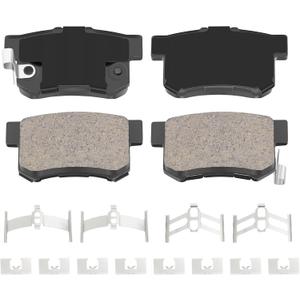 HZ537 Premium Replacement Rear Brake Pad Set Compatible with Acura and Honda Accord Civic CRZ Prelude S200