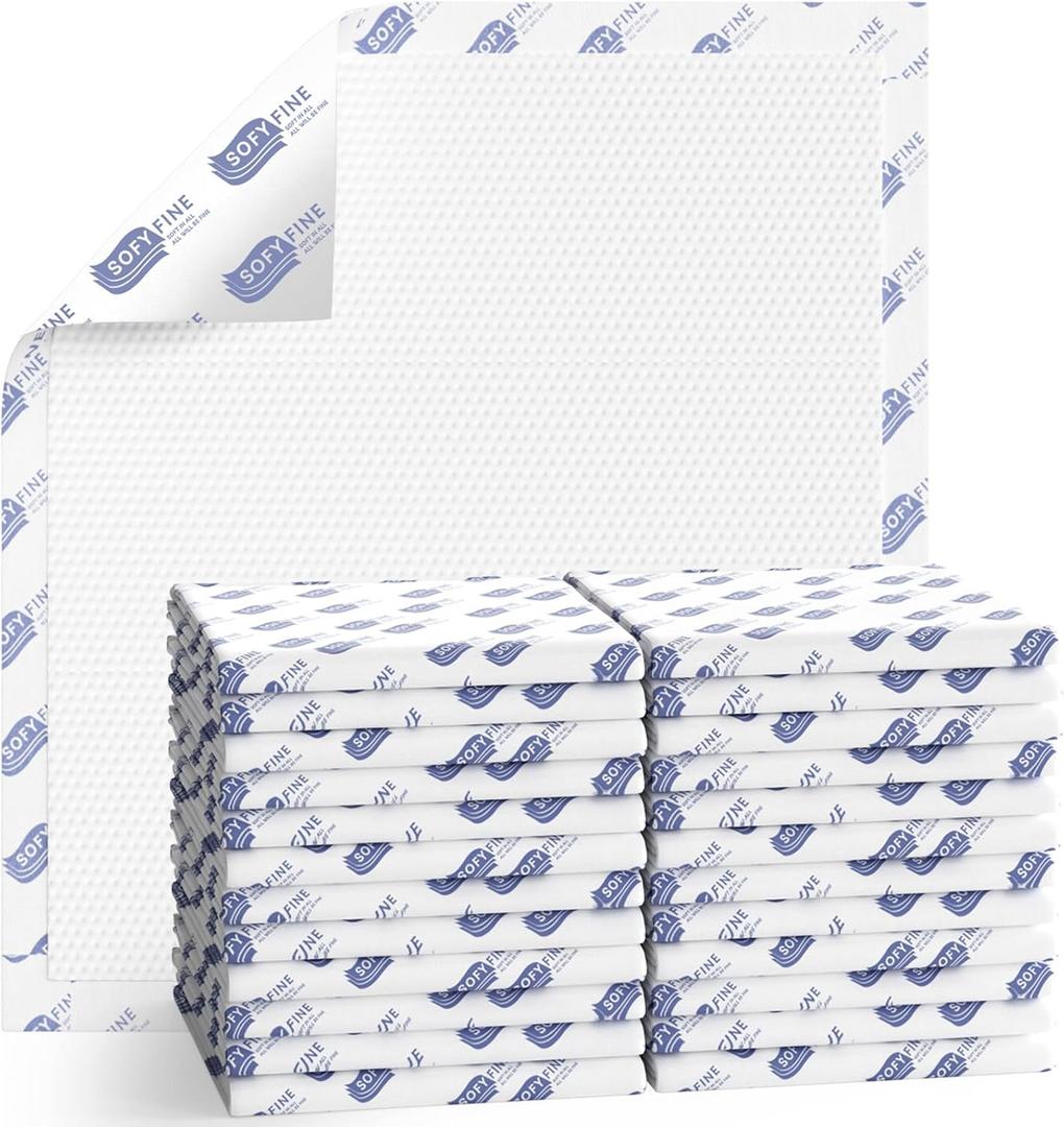 SOFYFINE 150 Gram Heavy Duty Chucks 40"x36" Disposable Tear Resistant Adult Incontinence Bed Pads,3XL Extra Large Thicken Puppy Pee Pad,10X Super Absorbency 360 Lb Transfer[40 Pads]