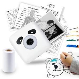 vretti Sticker Printer, TP6S Print Pod Mini Printer, 300DPI Thermal Sticker Maker Machine, Portable Pocket Printers with 1Roll Paper for Photos, Study Graphics, Notes, Journal, DIY, Gift Blessings (White)