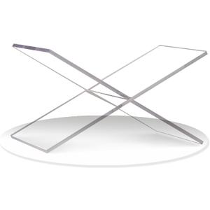 Large Clear Acrylic Book Stand - Perfect for Displaying Open Books on Your Coffee Table - Ideal for Bibles, Cook Books, Guest Books, Magazines, Each with a Lucite Paperweight (Clear)