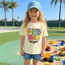 Boys Field Day Shirt for Kids Toddler Girls Colorful Field Day Prints T-Shirts Tops Graphic Tee Short Sleeve 2-8Y (Yellow)