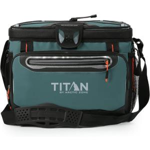 Titan by Arctic Zone Deep Freeze Cooler - Zipperless Hardbody Cooler - Deep Freeze Insulation, HardBody Liner, and SmartShelf, 30 Can