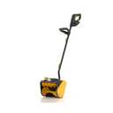 Electric Snow Shovel, 12 Inch Cordless Snow Shovel with Directional Plate & Auxiliary Handle, 20V Power Snow Shovel for Driveway, Patio, Deck (Yellow)