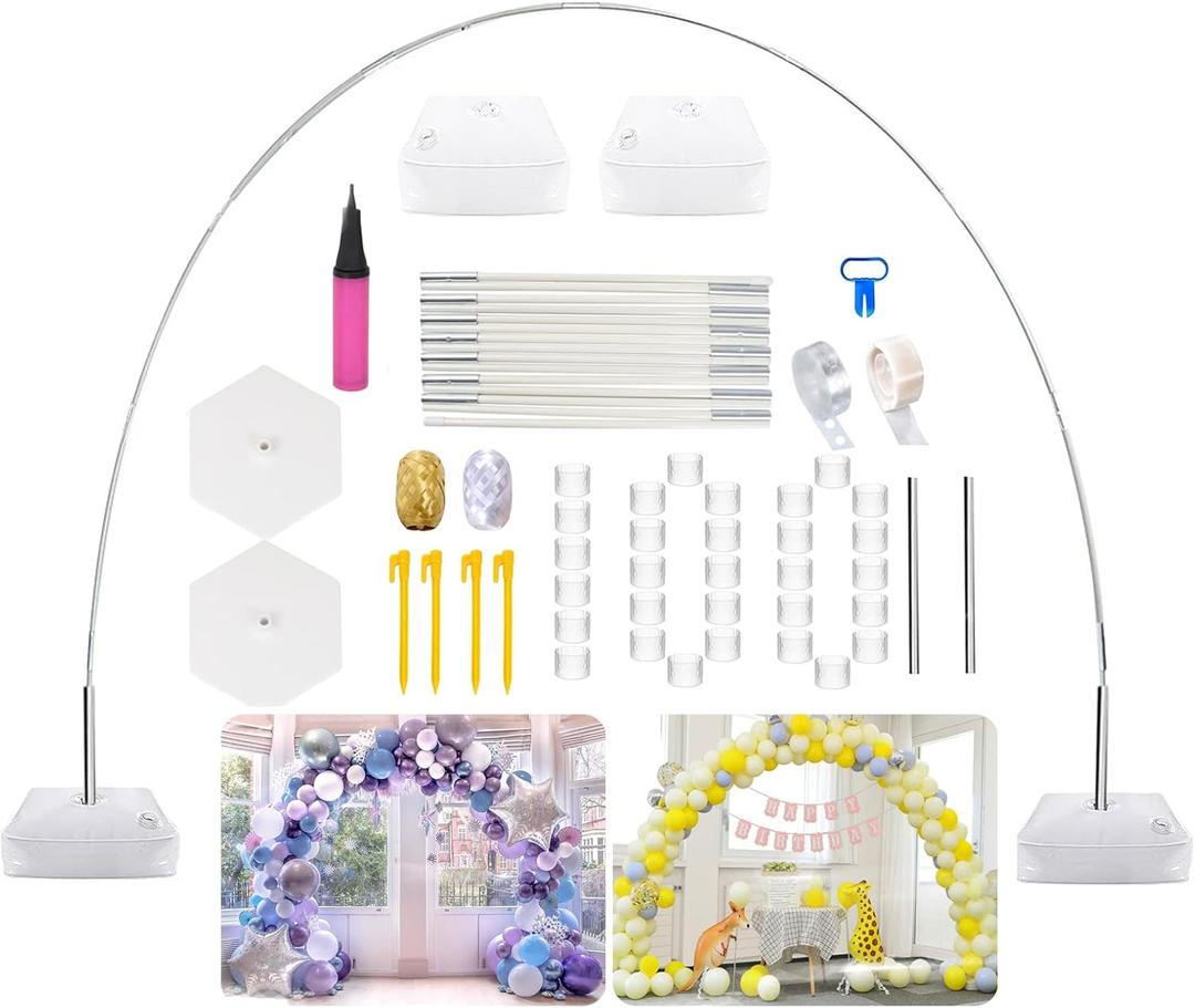 LANGXUN 20ft Balloon Arch Kit, Balloon Arch Stand For Birthday Party Wedding Graduation Decorations, Baby Shower Garden Arbors Photo Backdrop Party Supplies, 9ft-H x 10ft-L