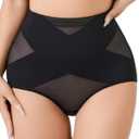 Dulchany Tummy Control Shapewear Panties for Women Body Shaper Underwear Girdle Panty (Black, M)