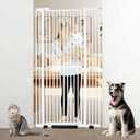 71 inch Extra Tall Cat Gate,Extra Wide Adjustable 29.92"-43",Pressure Mounted Walk Through Swing Safety Dog Pet Gates for Stairs, Doorways, Kitchen