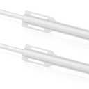 FIRJOY 12" Valet Rod for Closet Pull Out (2 Pack, White)