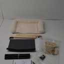 Gardner Pet Cat Window Perch, 2 in 1 Cat Hammock Window Sill Seat with Cushion, Adjustable Cat Bed for Window sill, Wood & Metal Frame for Large Cats(Beige)