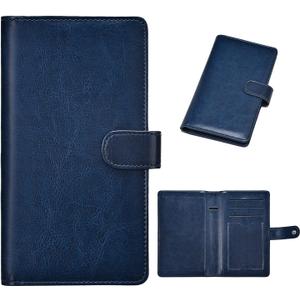 Checkbook Covers- Leather RFID Check Registers for Personal CheckbookWomen&Men Wallets with Checkbook Holder Case (Blue)
