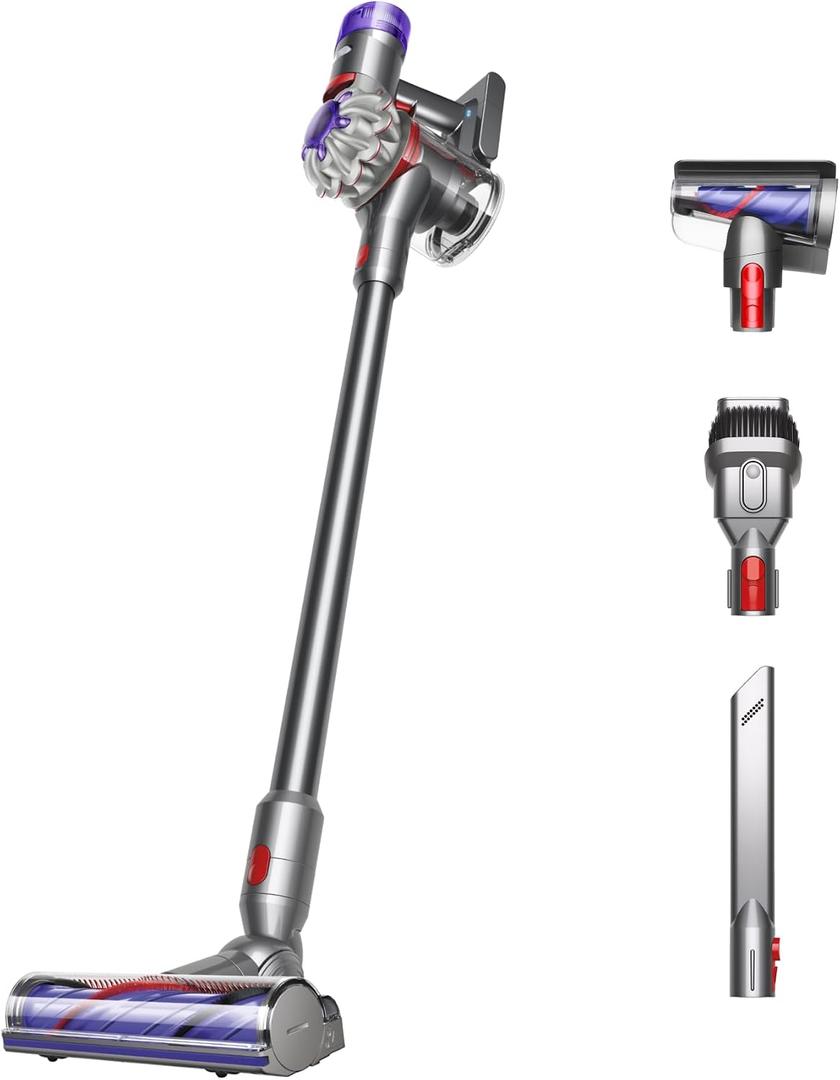 Dyson V8 Cordless Vacuum, Cleans Hard Floors and Carpets, Detangles, Converts to Handheld, 115AW, 2 Power Modes, Up to 40 Minutes
