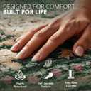 Muddy Mat® Eden 8ft x 10ft Washable Muddy Carpet for Living Room, Bedroom & Dining Room – Modern Soft Low Pile Non Slip Carpet – Pet Friendly Waterproof Foldable Area Rugs for Home