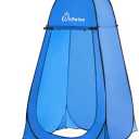 Wolfwise Pop Up Shower Tent for Camping Essentials, Portable Instant Changing Tent with Ventilation Window & Carry Bag, Privacy Dressing Room Bathroom Toilet for Beach & Outdoor, Extra Tall, Blue, Extra Tall: 6'11" H, 47.2" W