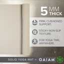 Gaiam Yoga Mat - Premium Solid Thick Non Slip Exercise & Fitness Mat for All Types of Yoga, Pilates & Floor Workouts