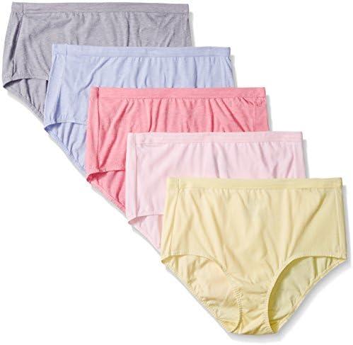 Fruit of the Loom Women's Plus Size Fit for Me 12 Pack Beyondsoft Brief Panties, Size 10