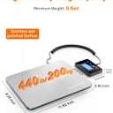 Shipping Scale 0.5oz-440lb High Accuracy Postal Digital Weight Luggage Scale for Packages Warehouse Home Small Business Pet Food Mail