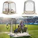 VEVOR Pop Up Sports Tent, 50x50x66.9 Instant Weather Proof Clear Tent for 2 Person, Portable Foldable Dome Shelter with Removable Floor Mat & Top Cover, for Watching Sports Events, Camping, Fishing