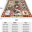 Rooster Fleece Throw Blanket Soft Flannel Plush Lightweight Warm Cozy Blanket for Men Women Couch Bed Sofa Travel 60"x80"