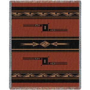 Pure Country Weavers Mesquite Earth Blanket - Southwest Native American Inspired - Gift Tapestry Throw Woven from Cotton - Made in The USA (72x54)