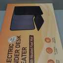 Under Desk Heater with Heated Floor Mat - Personal Portable Space Heaters Indoor - Foot Warmer with 12H Timer & 8 Heat Levels - Foot Control, for Home Bedroom Office