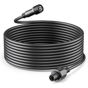 HIQCVOU 16Ft Extension Cable for Govee Smart Outdoor String Lights 2, IP67 Waterproof Extension Cord Compatible with Govee ‎H7039 H7037 H7038, 3-Pin Replacement Cable for Patio, Backyard, Balcony
