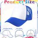 Jeyiour 48 Pack Trucker Hat Bulk Polyester Adjustable Plain Mesh Sublimation Blank Baseball Cap for Women Men Kids