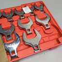 EFFICERE 14-Piece Premium 1/2" Drive Jumbo Crowfoot Wrench Set, Chrome Vanadium Steel, Includes Standard SAE Sizes from 1-1/16" to 2" with Storage Tray