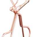 SAWKIT Pro Eyelash Curler – No Pinching, Hypoallergenic Rubber Pad for Perfect Curves, Painless & Gentle, Fits All Eye Types – Compact Travel-Friendly Design with Case (Rose Gold)