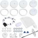 Kefly Pool Cleaner Rebuild Repair Replacement Kit for Polaris Zodiac Pool Cleaner 280 with Wheel, Tire, Drive Shaft, Turbine Bearing, All Purpoe Bag, Sweep Hose, Wheel Bearing, Tailsweep Pro