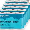 Amazon Basics 2-Ply Soft Toilet Paper, 30 Rolls (5 Packs of 6), 350 Sheets per Roll, Septic Safe, Equivalent to 185 Regular Rolls