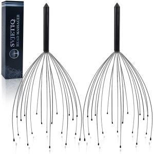2 Pack Head Massager Scalp Massager 20 Fingers Handheld Scalp Scratcher Head Scratcher Stress Relax for Deep Relaxing, Christmas Gift Stocking Stuffers for Men Women Adults