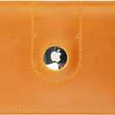 Air Tag Holder - Handmade Leather Passport Holder, Multi-functional Wallet, Vintage Crazy Horse Leather ID & Card Case  Premium Travel Document Organizer & Orange